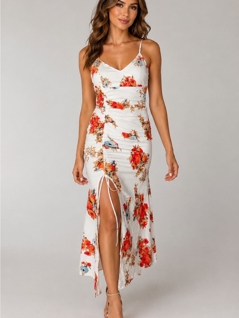 White Floral High-sizing resembles youth or junior